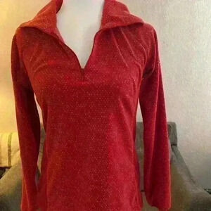 Columbia Brand Women’s Size Small Red Fleece Pullover